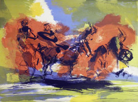 Original-Lithografie &raquo;Swingende Seelen&laquo;